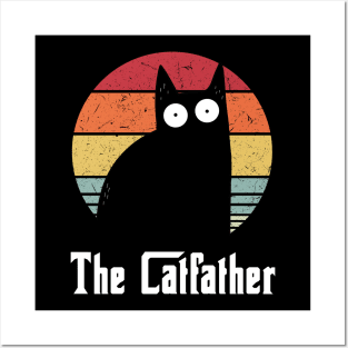 The Catfather Cat Father Mafia Whiskers Male Daddy Posters and Art